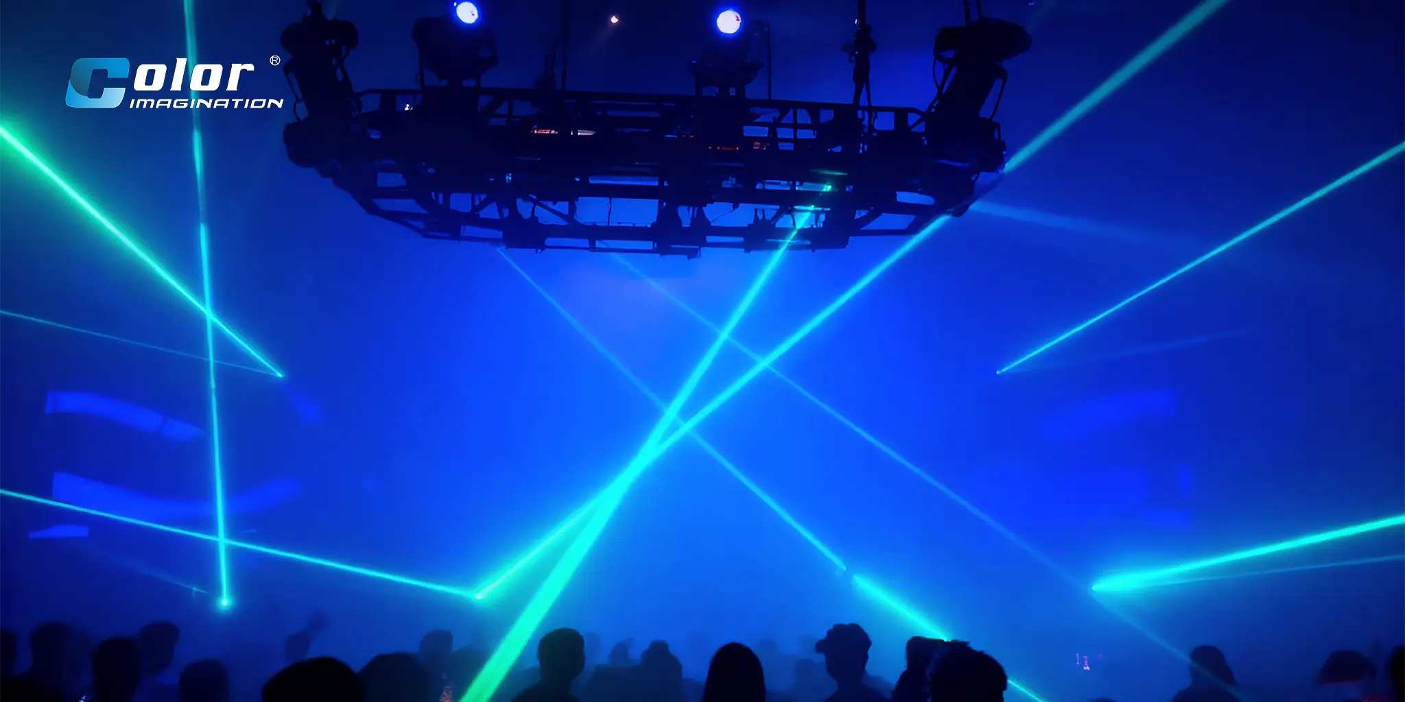 博朗灯具矩阵部署示意图，标注各灯具位置与功能